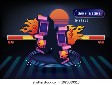 Game zone game icon background vector 