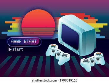 Game zone game icon background vector 