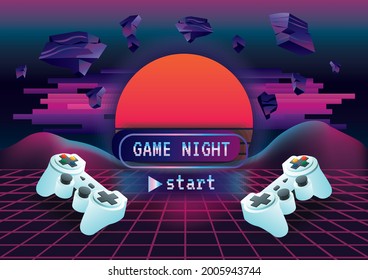 Game zone game icon background vector 