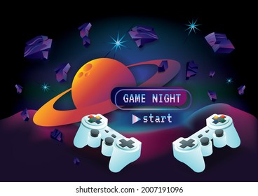 Game zone game icon background vector 