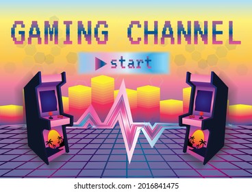 Game zone game icon background vector 