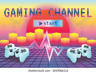 Game zone game icon background vector 