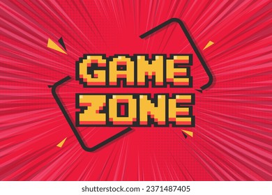 Game Zone Logo. Game zone entertainment banner