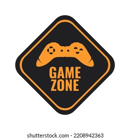 Game Zone Metal Sign Orange Icon Stock Vector (Royalty Free) 2208942363 ...