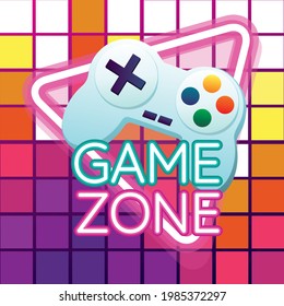 Game zone vector art icon 