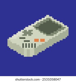 Gamebot pixel art, ilustração vetorial em fundo isolado.
