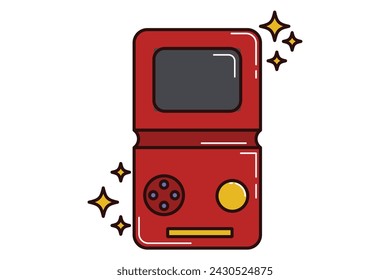 Gamebot Retro Flat Sticker Design