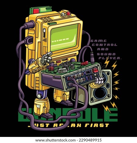  the Gameboy connected to the machine he was carrying was quite large, and besides a loudspeaker. The Game Boy is a video game console developed and produced by Nintendo.