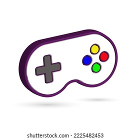 Controlador Gameboy retro clásico 3d, icono de juego, juego emulador.