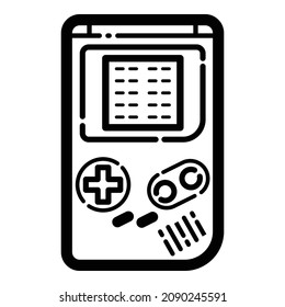 Icono plano De Gameboy Aislado En Fondo Blanco