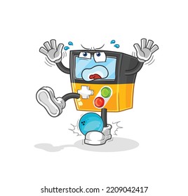 the gameboy hiten by bowling cartoon. cartoon mascot vector
