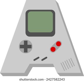 Gameboy Letter Alphabet Vector Illustration