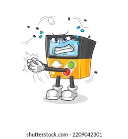 the gameboy swat fly character. cartoon mascot vector