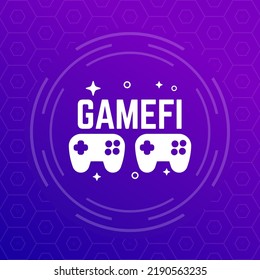 GameFi, blockchain games vector icon