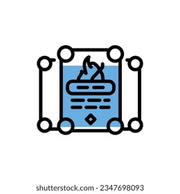 Gamefi cards color line icon. Digital crypto art. Outline pictogram for web page, mobile app, promo
