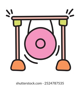 Gamelan Instrument Doodle Illustration - 01