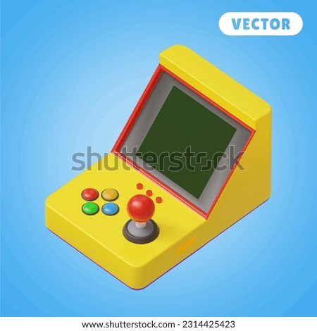 gamepad 3D vector icon set, on a blue background