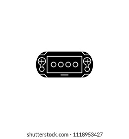 Gamepad black icon concept. Gamepad flat  vector symbol, sign, illustration.