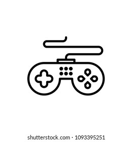 gamepad black line vector icons