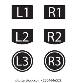 gamepad button icon vector template illustration logo design