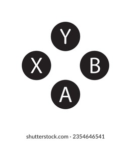 gamepad button icon vector template illustration logo design