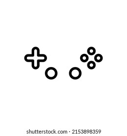 Gamepad buttons simple icon vector. Flat design