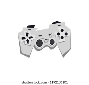 Gamepad in cartoon style. Video game controller. Flat vector illustration