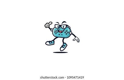 gamepad character logo vector