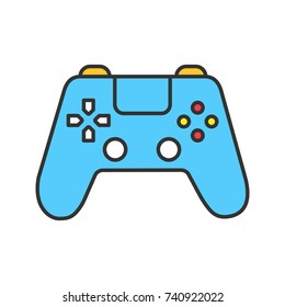 Gamepad color icon. Joystick. Isolated vector illustration