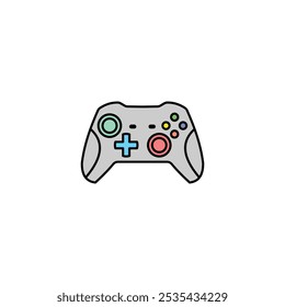 Gamepad colored vector icon on white background. Stock vector EPS10