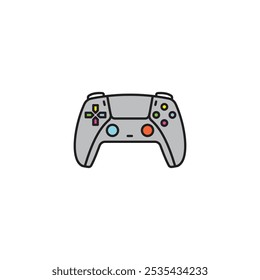 Gamepad colored vector icon on white background. Stock vector EPS10
