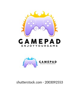 ilustración de diseño de logotipo de color gamepad 