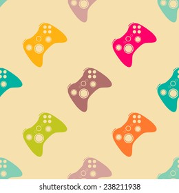 gamepad colorful seamless pattern