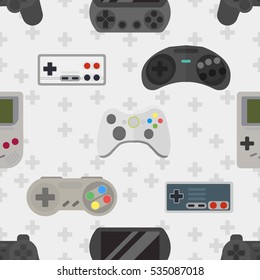 Gamepad colorful seamless pattern
