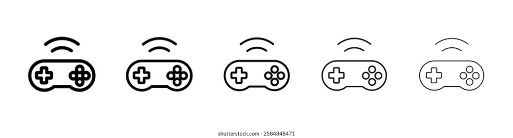 Gamepad connect icon Vector logo sign
