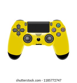 Gamepad for a console game.Game controller isolated on white background.Vector illustration.Photo-realistic joystick.