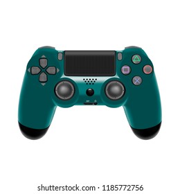 Gamepad for a console game.Game controller isolated on white background.Vector illustration.Photo-realistic joystick.
