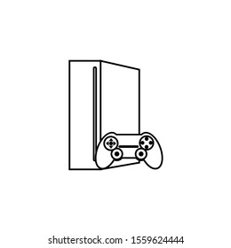 gamepad and console icon design, Videogame play leisure gaming technology entertainment digital and joy theme Vector illustration