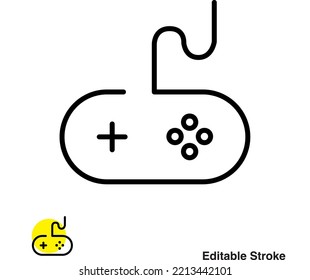 Gamepad Console Joystick Vector Outline Icon Eps