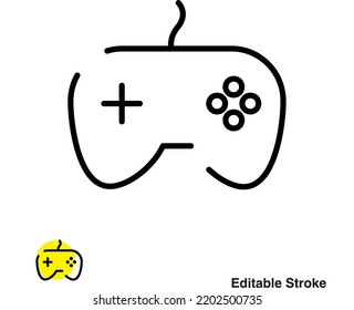 Gamepad Console Vector Line Icon Eps