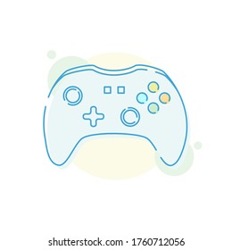 Gamepad for console vector outline icon.