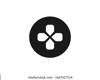 Gamepad control buttons icon. Vector illustration, flat design.