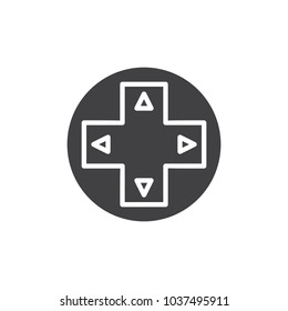 Gamepad control buttons vector icon. filled flat sign for mobile concept and web design. Gamepad control buttons vector icon simple solid icon. Symbol, logo illustration.