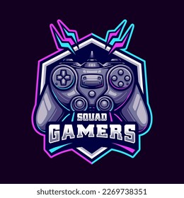 Logotipo de salida de mascota Joystick del controlador Gamepad para agilizar