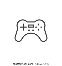 Gamepad controller line icon. linear style sign for mobile concept and web design. Game Joystick outline vector icon. Symbol, logo illustration. Pixel perfect vector graphics
