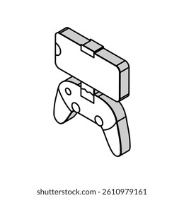 gamepad controller for phone isometric icon vector. gamepad controller for phone sign. isolated symbol illustration