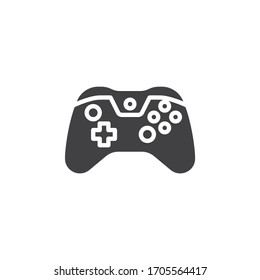 Gamepad controller vector icon. filled flat sign for mobile concept and web design. Console game controller glyph icon. Symbol, logo illustration. Vector graphics