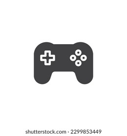 Gamepad controller vector icon. filled flat sign for mobile concept and web design. Game joystick glyph icon. Symbol, logo illustration. Vector graphics