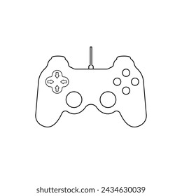 Gamepad controller vector icon. Joystick logo. Game console vector icon. Stylish simple gamepads.