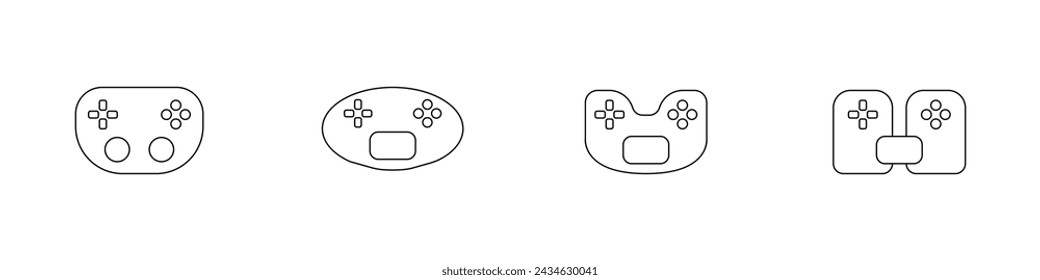 Gamepad controller vector icon. Joystick logo. Game console vector icon. Stylish simple gamepads.